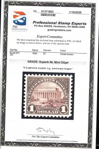 571 Mint,OG,XLH... PSE Graded Superb-98... SMQ $150.00... None graded higher