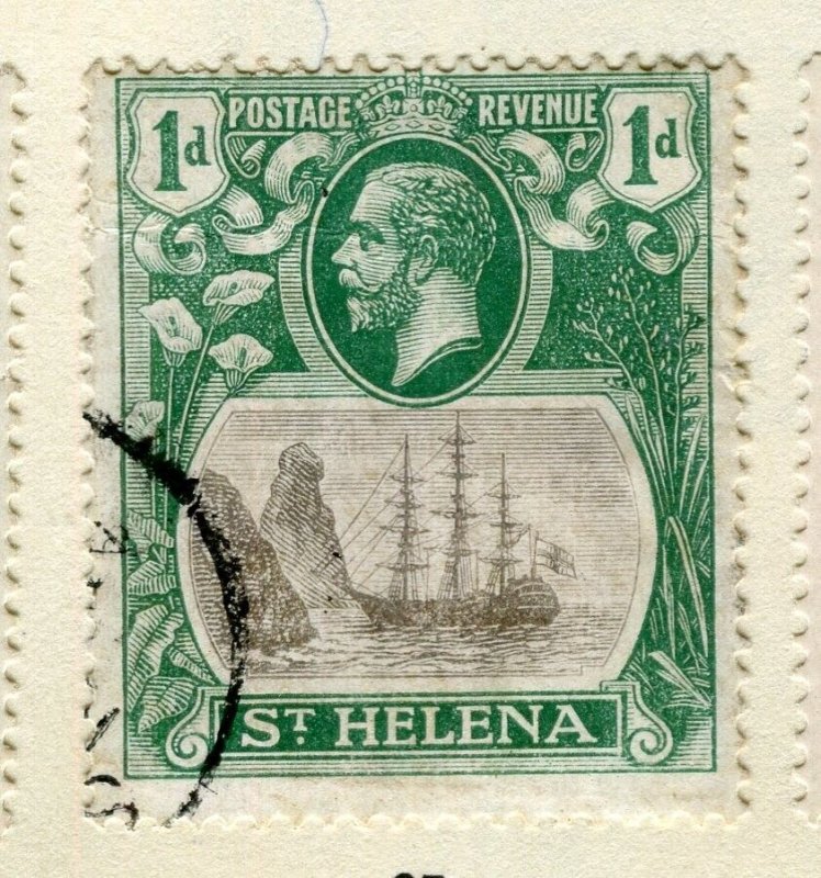 ST.HELENA; 1922 early GV Pictorial issue used 1d. value