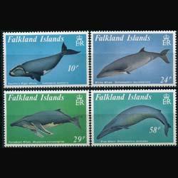 FALKLAND IS. 1989 - Scott# 501-4 Whales Set of 4 NH