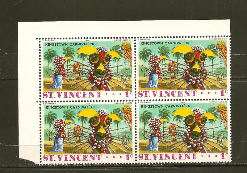 St Vincent 457 Kingston Carnival '76 Block of 4 MNH