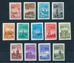 [108643] Hungary 1966-67 Airmail stamps 13 Values imperf. MNH