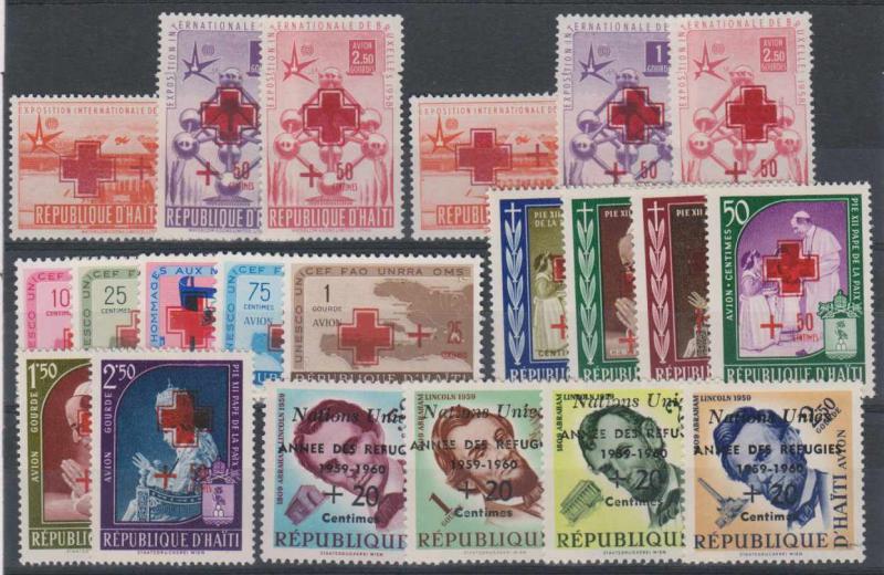 HAITI Sc B2-B9, CB9-CB18 MLH VF RED CROSS €60.50