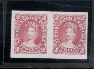 New Brunswick #7TC Very Fine Proof Pair In Rose On India