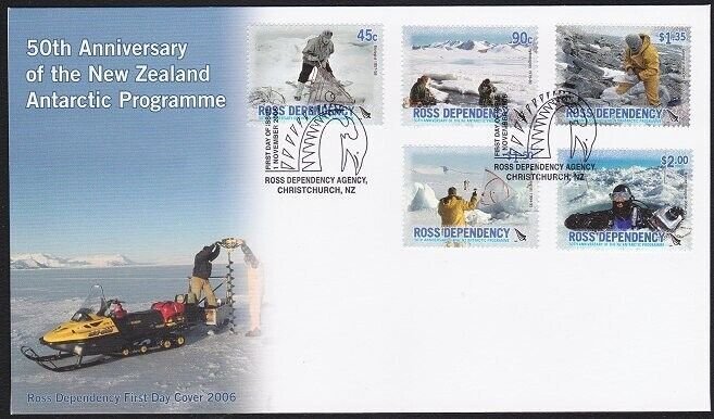 NEW ZEALAND ROSS DEPENDENCY 2006 50th Anniv Antarctic Programme FDC........B3910