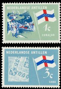 Neth Antilles SC 295, 297  - Floating Market & Saba - MNH - 1965