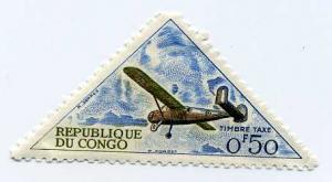 1961 Congo Republic Plane on Postage Due mint