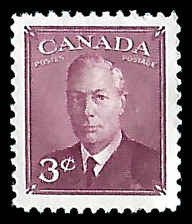 PCBstamps    Canada 286: 3c George VI, used, (8)