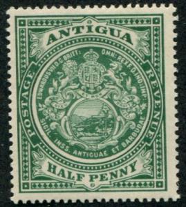 Antigua SC# 31 (SG#41) Colony Seal 1/2d, wmk 3, Mint hinged