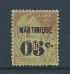 Martinique #13 Mint No Gum 05c on 20c Fr. Col. Commerce Issue