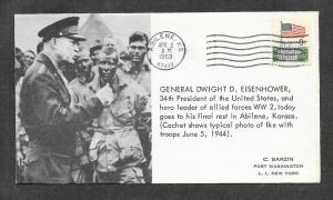 1969 General Dwight D Eisenhower Laid to Rest Cover!