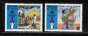 Niger 1988 WHO 40th anniversary Immunization Vaccine Sc 787-788 MNH A2204