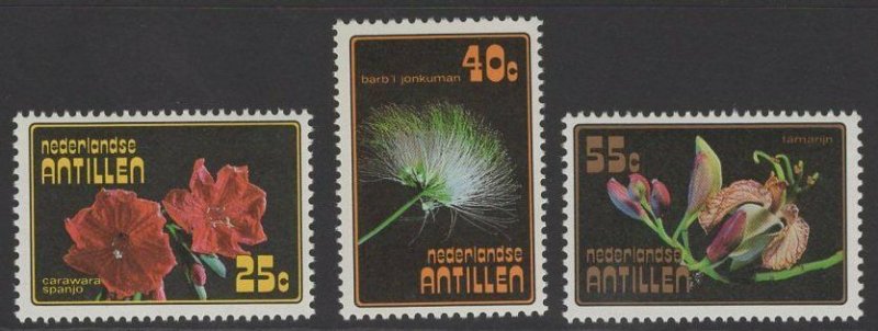 NETHERLANDS ANTILLES SG639/41 1977 FLOWERS MNH