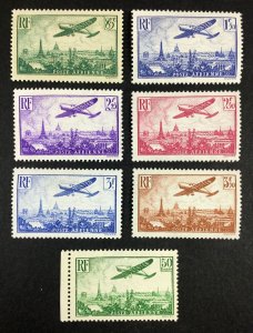 MOMEN: FRANCE SC #C8-C14 1936 AIRMAIL MINT OG NH LOT #68235