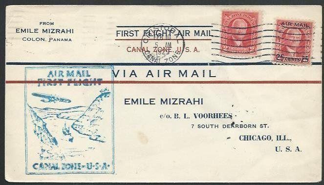 CANAL ZONE 1929 FIRST FLIGHT COVER to USA..................................61326