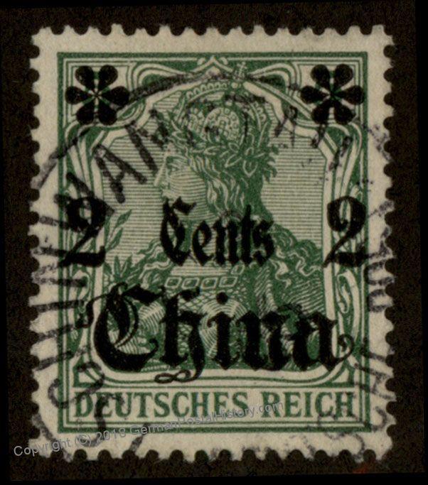 Germany 1909 China Tschinwangtau 2c Germania OP Used 76455
