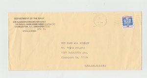 US O145 Official Mail 29c Coil Used on Department of Navy Cover