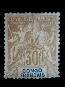 FRENCH CONGO - SCOTT# 29 - MH - CAT VAL $40.00
