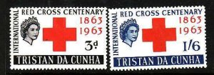 Tristan da Cunha-Sc#69-70- id11-Unused NH Omnibus-set-Red Cross-1963-