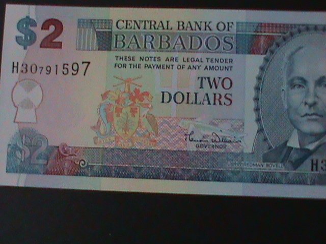 BARBADOS-1998-CENTRAL BANK $2 DOLLAR.UNCIRULATED NOTE-VF WE SHIP TO WORLWIDE