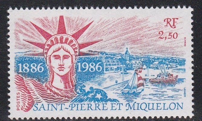 St. Pierre & Miquelon # 477, Statue of Liberty Centennial, Mint, NH, 1/2 Cat.