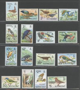 1970-71 St. Vincent - Yvert and Tellier Catalog #261-76 - Ordinary Series - 16 V