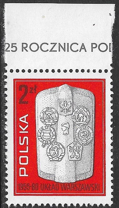 POLAND 1980 WARSAW PACT Issue Sc 2389 MNH