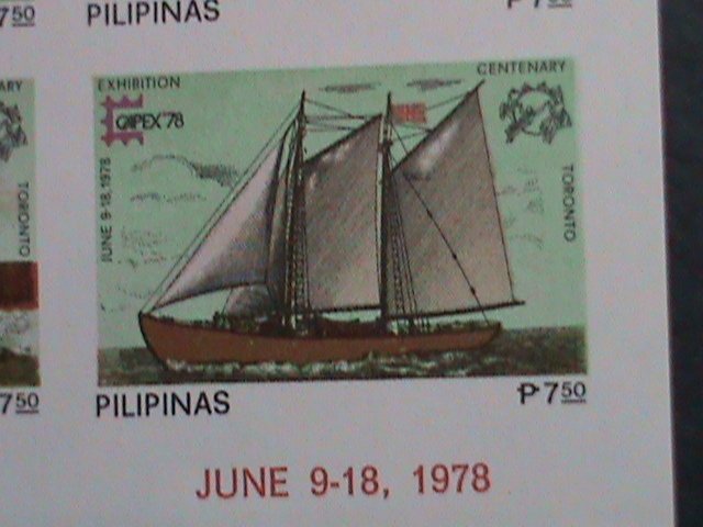 ​PHILIPPINES-1978 SC#1350 CAPAX INTL.STAMPS SHOW-TORONTO-CANADA IMPERF S/S VF