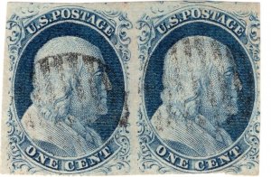 Scott #9 F/VF used pair.
