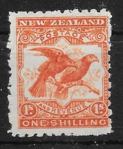 NEW ZEALAND SG315b 1902 1/= ORANGE-RED MTD MINT