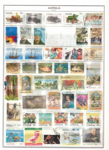 AUSTRALIA & FEW STATES COLLECTION ON 23 MINKUS ALBUM PAGES MINT/USED. UNSORTED