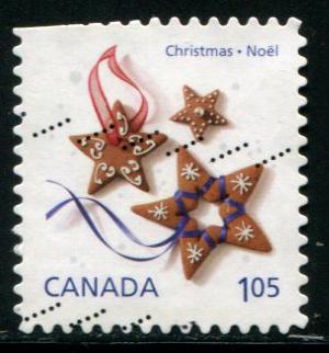 2584 Canada $1.05 Gingerbread Stars SA, used