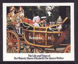 Bermuda-Sc#473- id9-unused NH sheet-Queen Mother-85th birthday-1985-