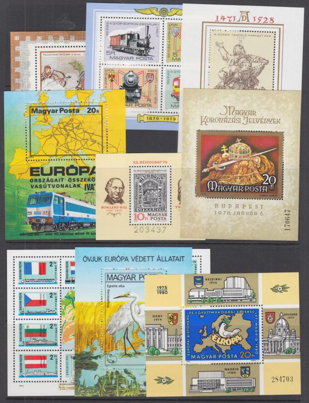 Hungary Sc 2514 2742 MNH. 1977-1982 Souvenir Sheets, 13 diff + 1 set, fresh, VF