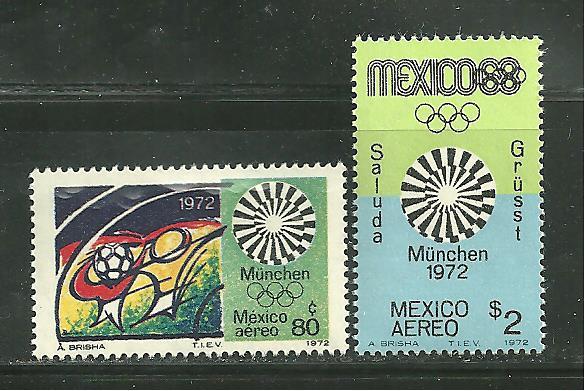 Mexico C-410-11 MNH 20th Olympics Munich