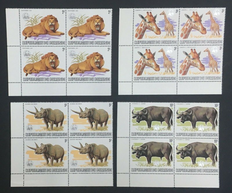 MOMEN: BURUNDI SC #589a-601a 1982 1983 EMBLEM BLOCKS WILDLIFE MNH OG LOT #60813