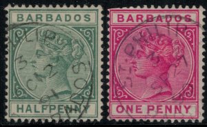 Barbados #60-1  CV $3.65  Nice cancellations