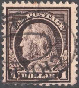 SC#518 $1.00 Franklin Single (1917) Used