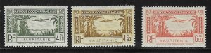 Mauritania #C3-C5  Issues of 1940   (MH) CV $2.80