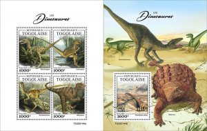 2025 12 - TOGO - DINOSAURS                  4V+ 1V  complet set    MNH **
