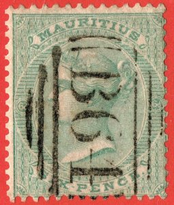 [mag341] MAURITIUS used in Seychelles cancel B64 SG#Z23 VFU cv:£110