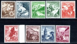 Germany Reich Scott # B123 - B131, mint nh, cpl set