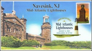 21-245, 2021, Mid-Atlantic Lighthouses, First Day Cover, Digital Color Postmark,