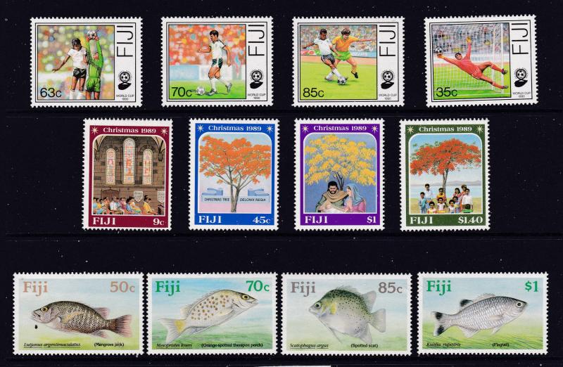 Fiji x 3 MH sets from about 1989