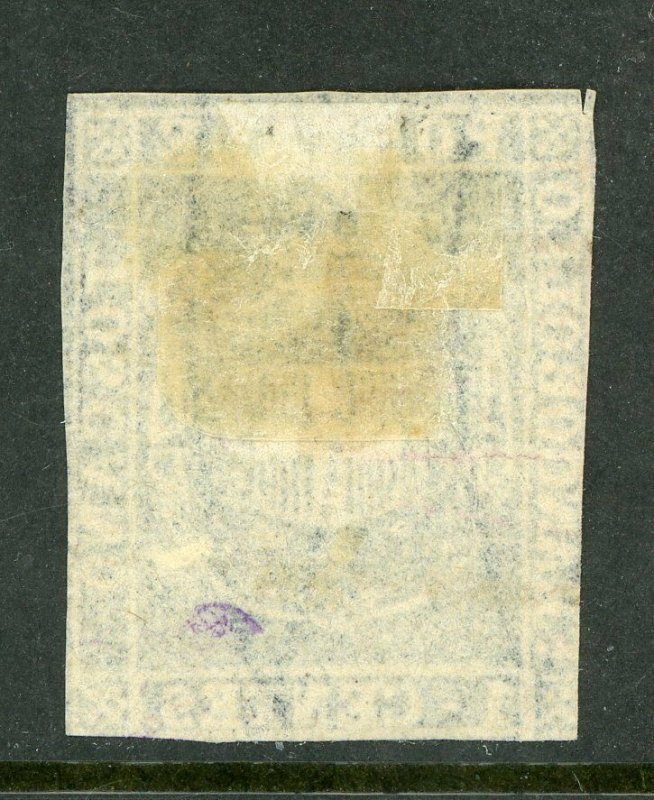 Italy 1860 Tuscany 1c Gray Lilac Scott #17b VFU D455 ⭐⭐⭐⭐⭐ 