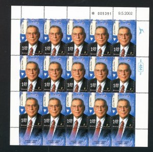 ISRAEL SCOTT# 1484 RECHAVAM ZE'EVY (1926-2001) FULL SHEET MNH AS SHOWN