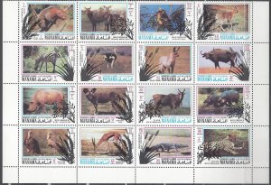 ANIMALS 20 Different - mnh Sheet of 4 & of 16  $2.50 Topicals