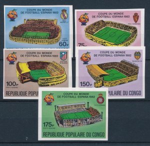 1980 Congo Brazzaville 736-740b 1982 FIFA World Cup in Spain 15,00 €