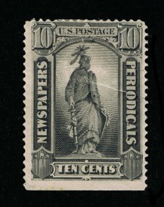 AFFORDABLE GENUINE SCOTT #PR15 MINT OG H 1875 BLACK 10¢ CBNC NEWSPAPER #15948