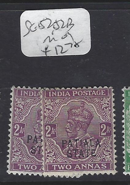 INDIA  PATIALA  (P2410B)  KGV    2 A   SG 52, 52B      MOG