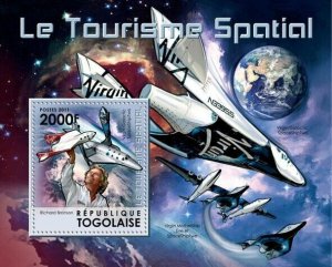 Togo 2011 MNH - Space Tourism (Virgin Galactic Spaceship Two)